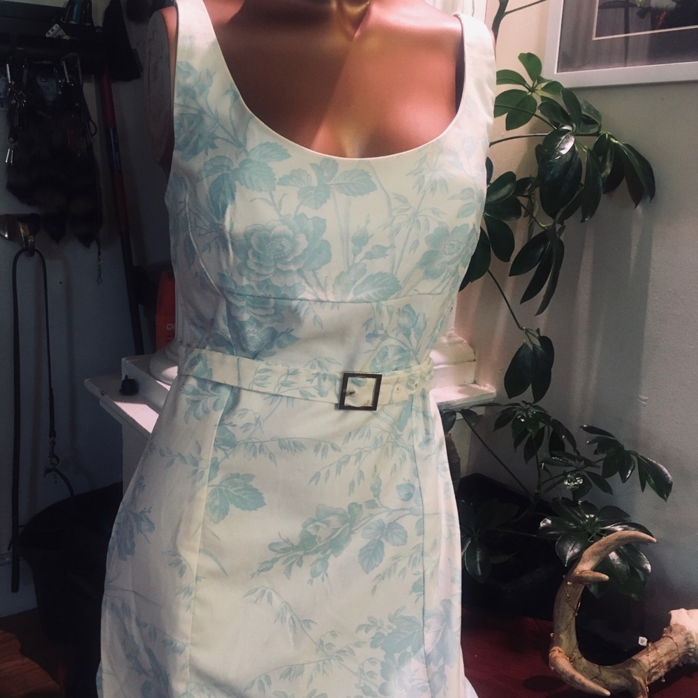 Vintage Express Floral Bodycon Sheath Dress ]7/8]